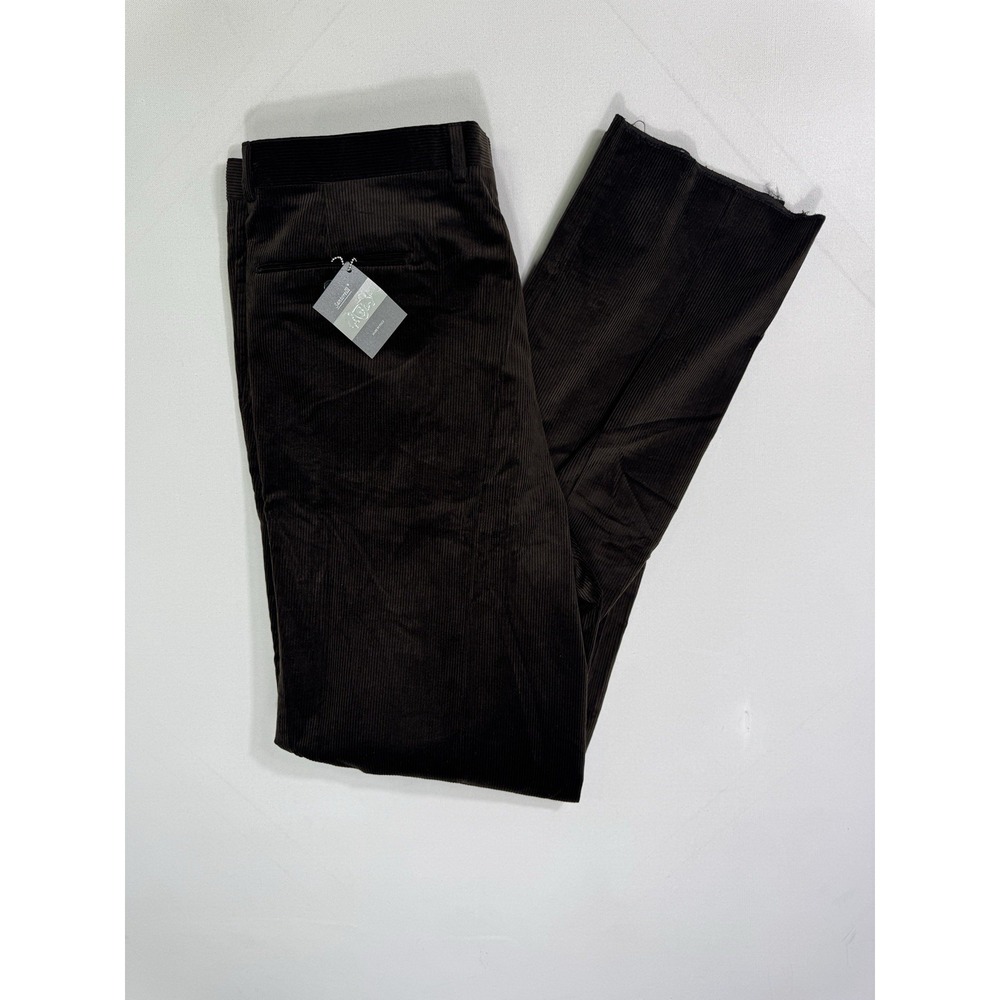 Santorelli Men's Dark Brown Corduroy Trousers